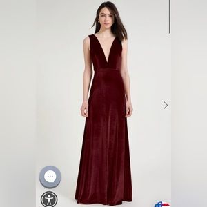 Jenny Yoo Logan Dress (Dark Berry)